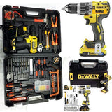Ensemble Boite à outil malette perceuse visseuse DeWalt 18 V 127 Pieces