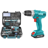 Ensemble Boite à Outil Malette Perceuse Total 12V 127 Pieces - epsi